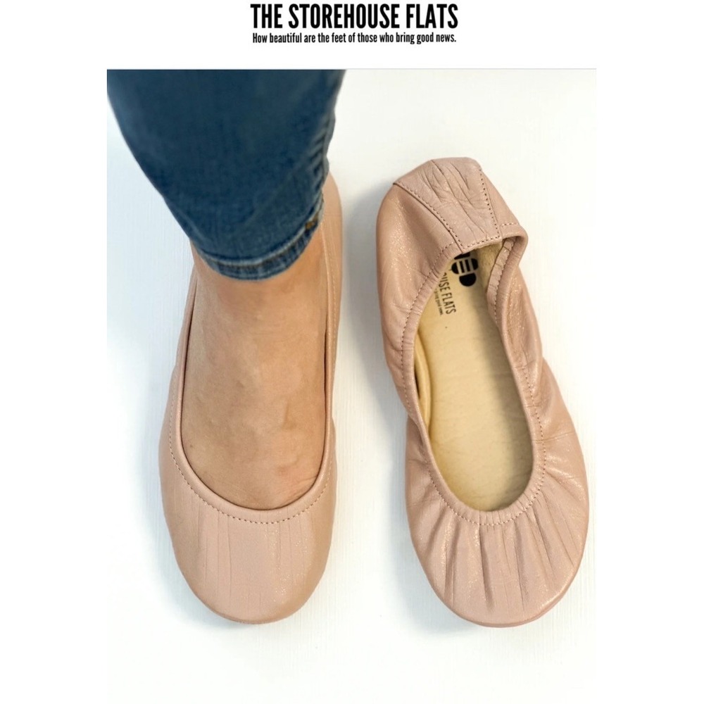 The Storehouse Flats Women's Ballet Pink Leather Ballet Flats Comfort Sz 7